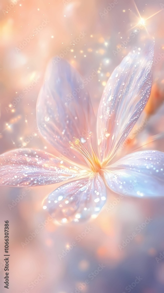 A beautiful macro shot of a single flower petal, covered in tiny, glistening water droplets that reflect light. The petal is a bright color, such as pink, orange, or purple, with delicate veining visi A beautiful macro shot of a single flower petal, covered in tiny, glistening water droplets that reflect light. The petal is a bright color, such as pink, orange, or purple, with delicate veining visi