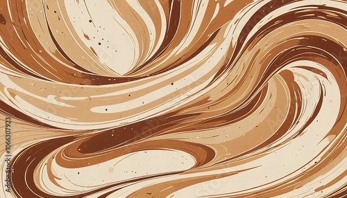 Abstract swirls of coffee and cream photo