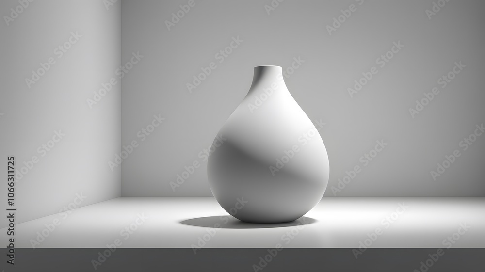 white vase on a gray background white vase on a gray background