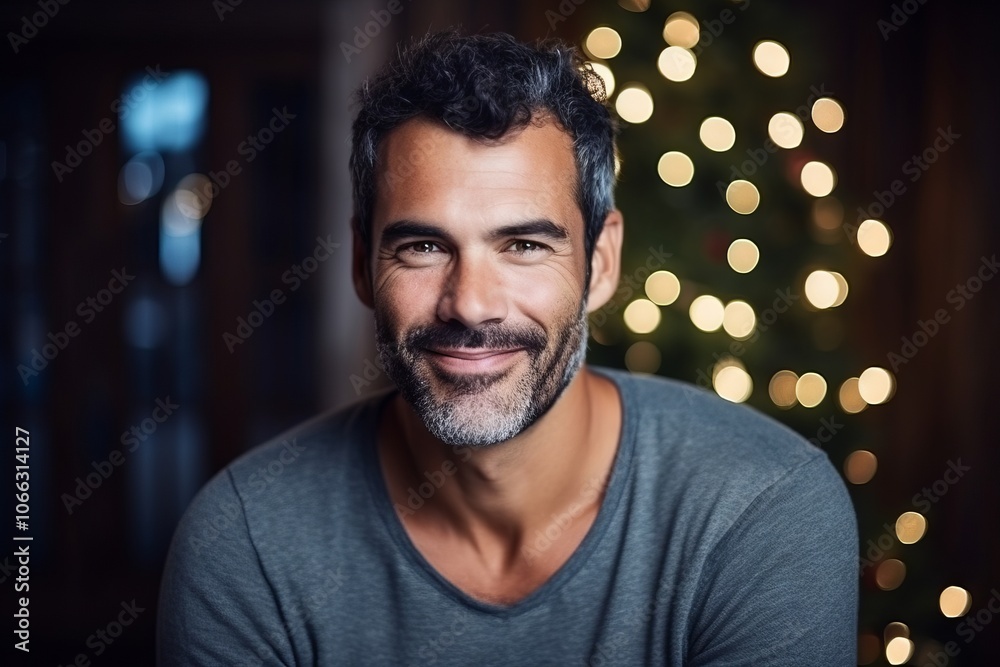 Portrait of a handsome middle-aged man smiling at the camera Portrait of a handsome middle-aged man smiling at the camera