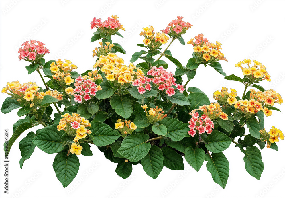 bouquet of colorful flowers isolated