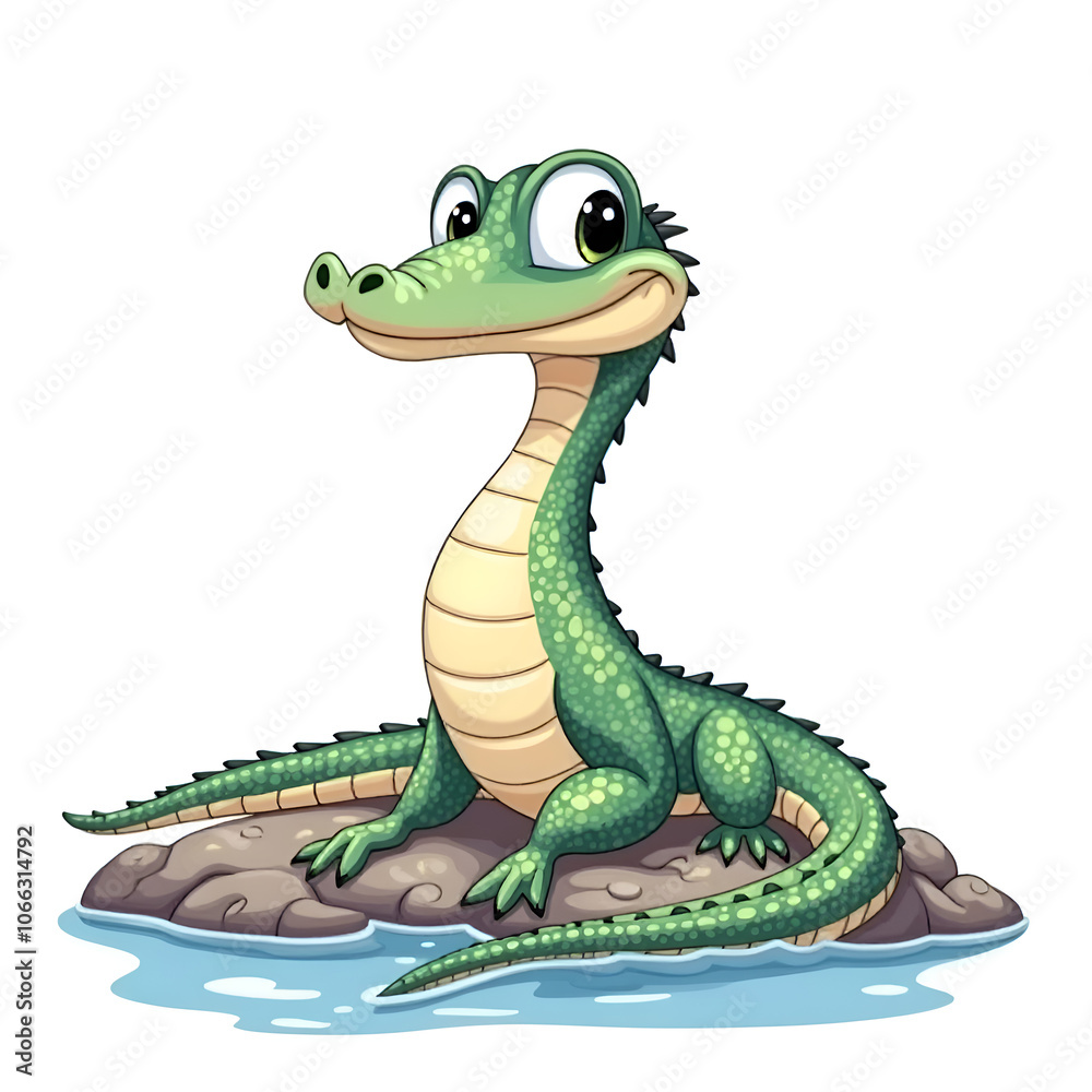 Fototapeta premium This cheerful creature embodies joy and the spirit of playfulness in nature, digital illustration of character design concept.