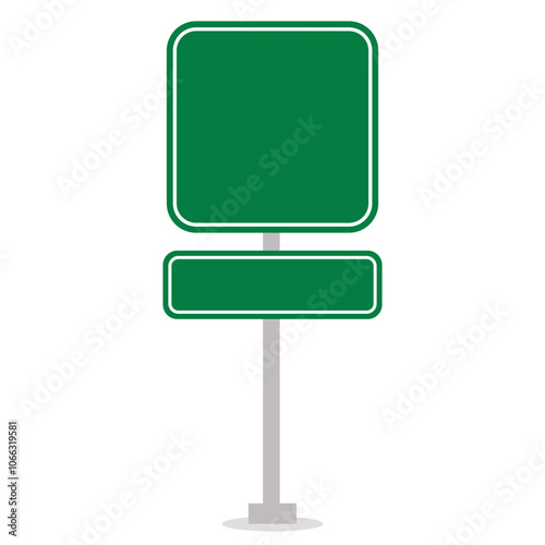 Blank road sign