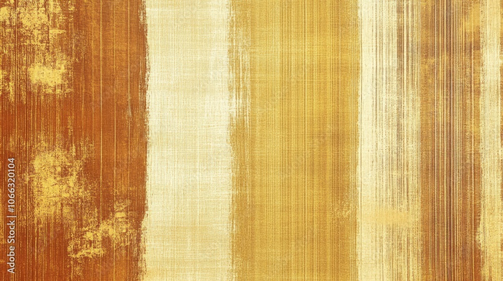 Fototapeta premium Abstract Gold and Brown Vertical Stripes on Canvas