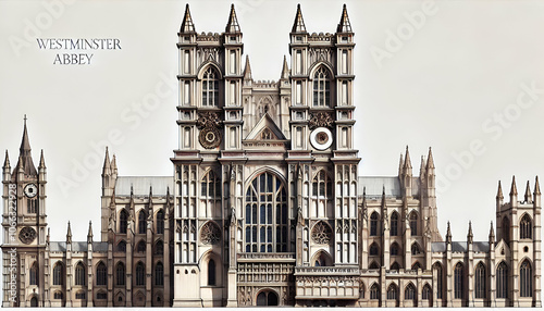 Facade Close-up of Westminster Abbey photo