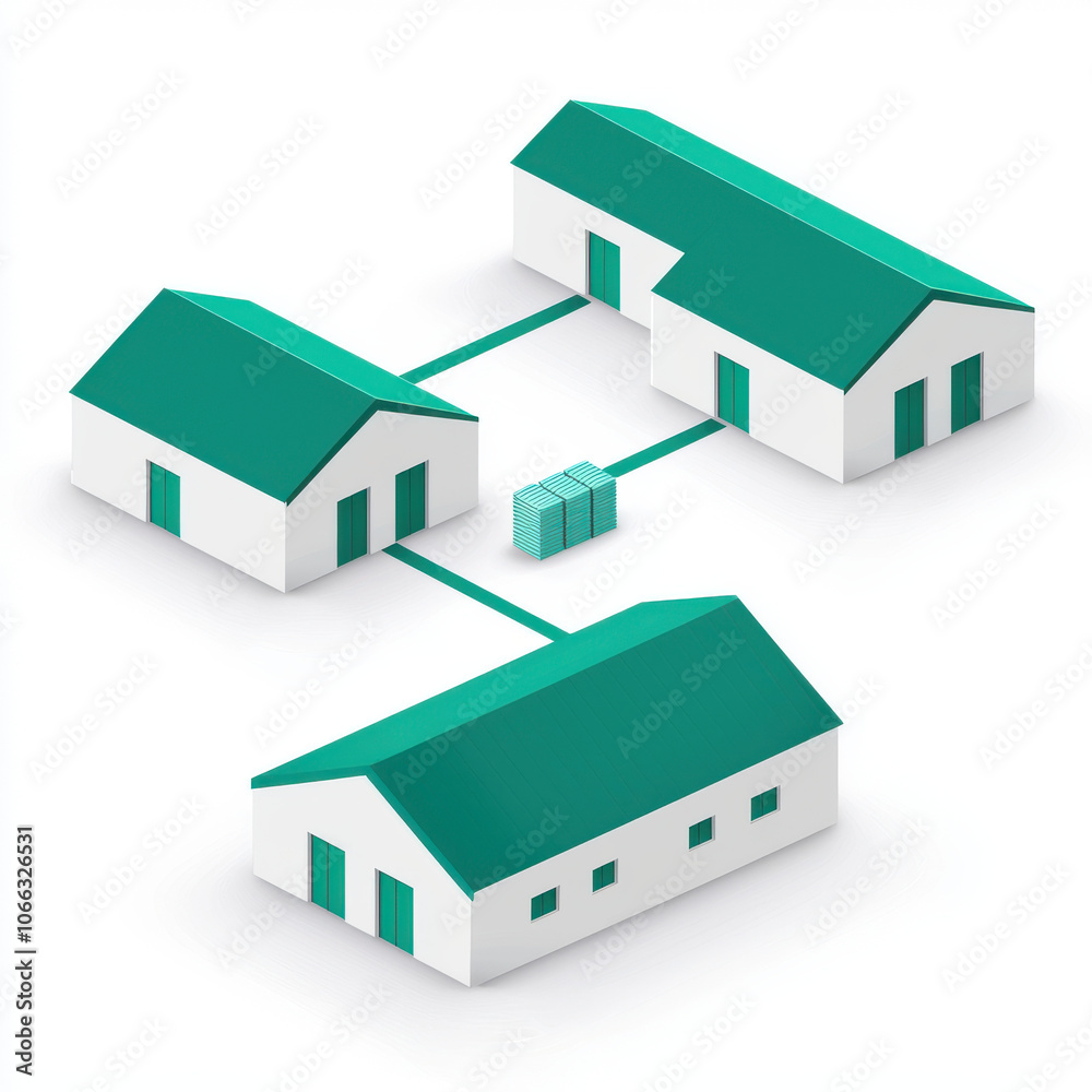 Efficient logistics network with interconnected warehouses and goods Efficient logistics network with interconnected warehouses and goods
