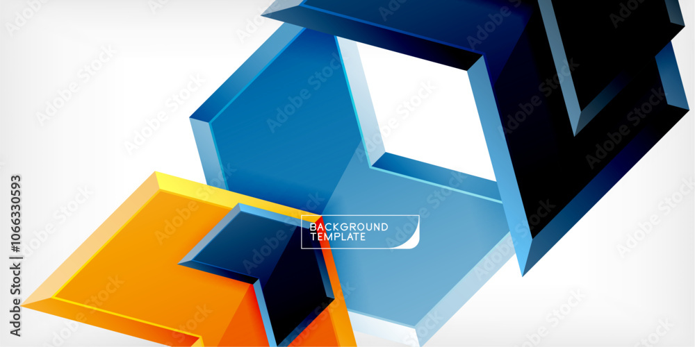 Vector 3d arrow techno design template Vector 3d arrow techno design template