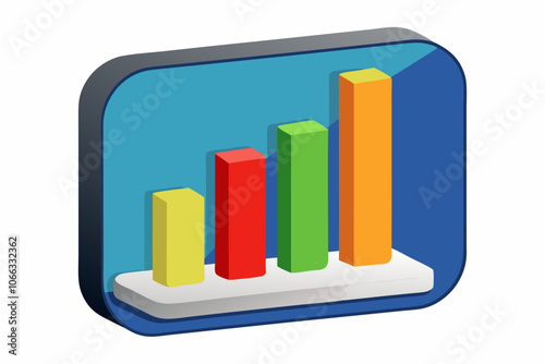 A perfect design icon of bar chart