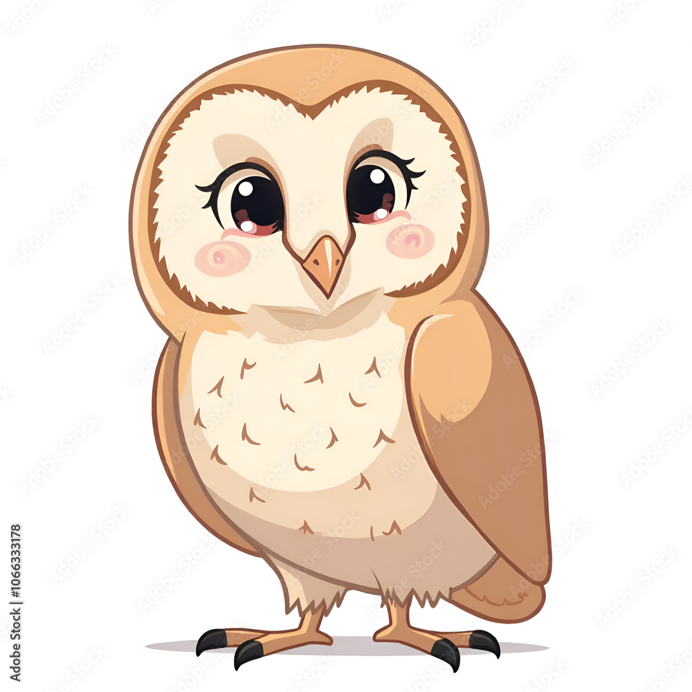 Fototapeta premium Embrace the magic of nature through a playful and adorable owl character, digital art of character design concept.