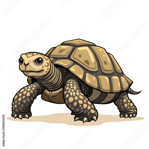 A gentle turtle embodies wisdom and perseverance, navigating through life s challenges gracefully, digital art of character design concept. photo