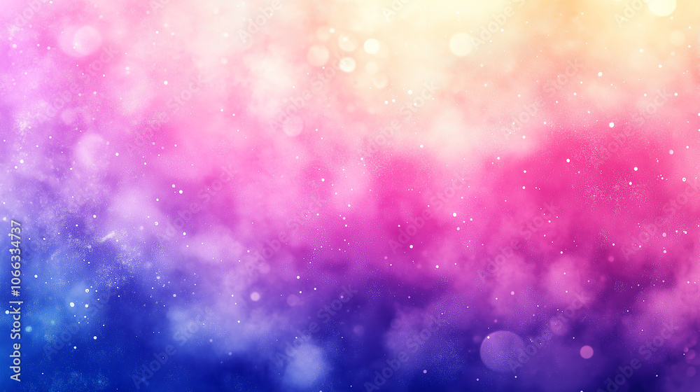 Abstract Rainbow Textured background, with colorful fluffy smoke, in a soft but vibrant color palette, with a dreamlike and festive feel	
