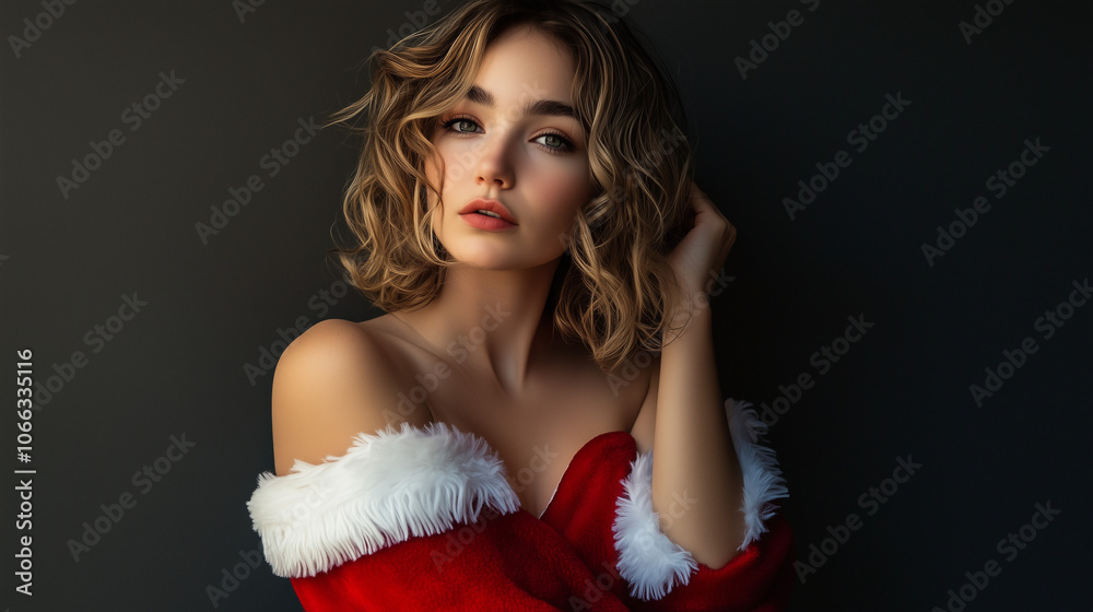 beautiful woman Santa beautiful woman Santa