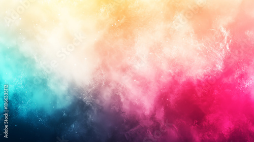 Abstract Rainbow Textured background, with colorful fluffy smoke, in a soft but vibrant color palette, with a dreamlike and festive feel 