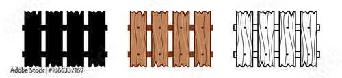 fence, picket wood outline, silhouette fence panel, wooden fence clip art