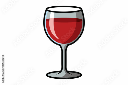 Wine glass flat icon