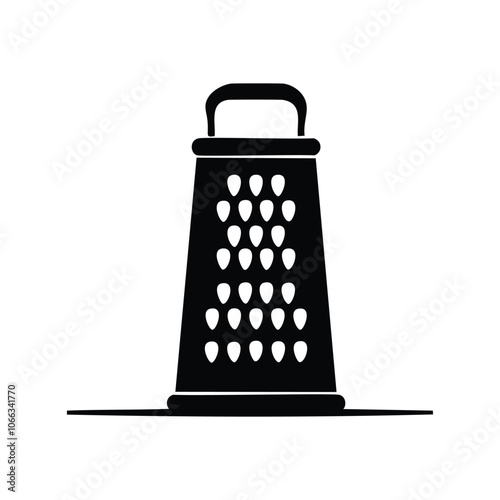 grater silhouette vector art illustration for kitchen and cooking tools
v