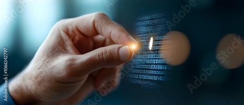 AI powered digital screen displaying machine learning data analysis being used by a businessman to strategize business growth and leverage information technology innovations