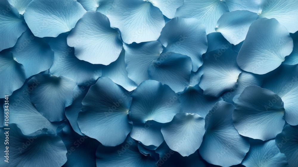 Close-up of a Blue Floral Pattern with Delicate Petals Close-up of a Blue Floral Pattern with Delicate Petals