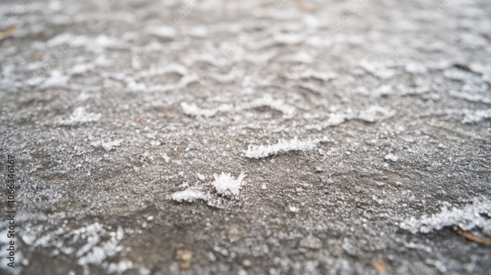 Close-up of Frost Crystals on a Rough Surface Close-up of Frost Crystals on a Rough Surface