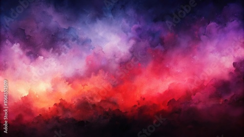 Abstract black and purple red sky watercolor gradient background Close-Up