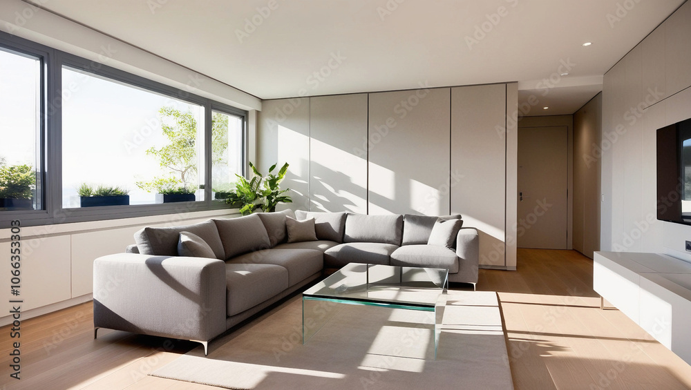 Fototapeta premium Sleek Contemporary Living Space