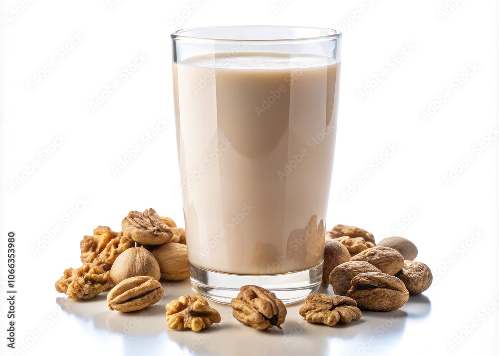 Walnut Milk in a Glass Isolated on Transparent Background - Plant-Based Dairy Alternative, Vegan Drink, Healthy Lifestyle, Nut Milk, Dairy-Free Beverage, Nutrition, Eco-Friendly Choice Walnut Milk in a Glass Isolated on Transparent Background - Plant-Based Dairy Alternative, Vegan Drink, Healthy Lifestyle, Nut Milk, Dairy-Free Beverage, Nutrition, Eco-Friendly Choice