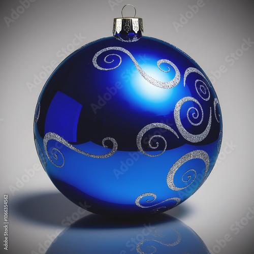 blue christmas ball