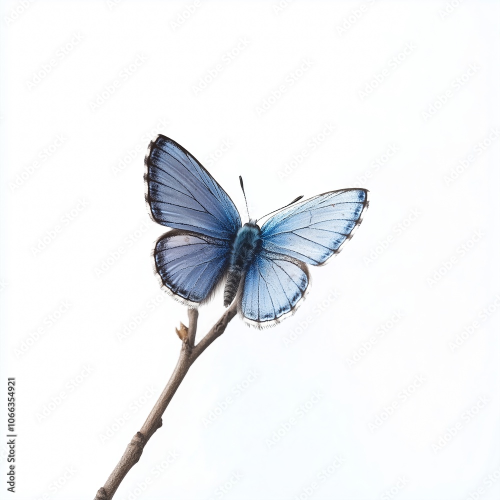 Fototapeta premium nice elegant butterfly with isolate white background