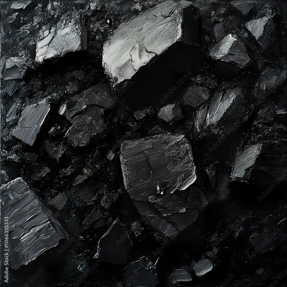 Abstract Black and White Landscape Painting: Textured Monochromatic Art Abstract Black and White Landscape Painting: Textured Monochromatic Art