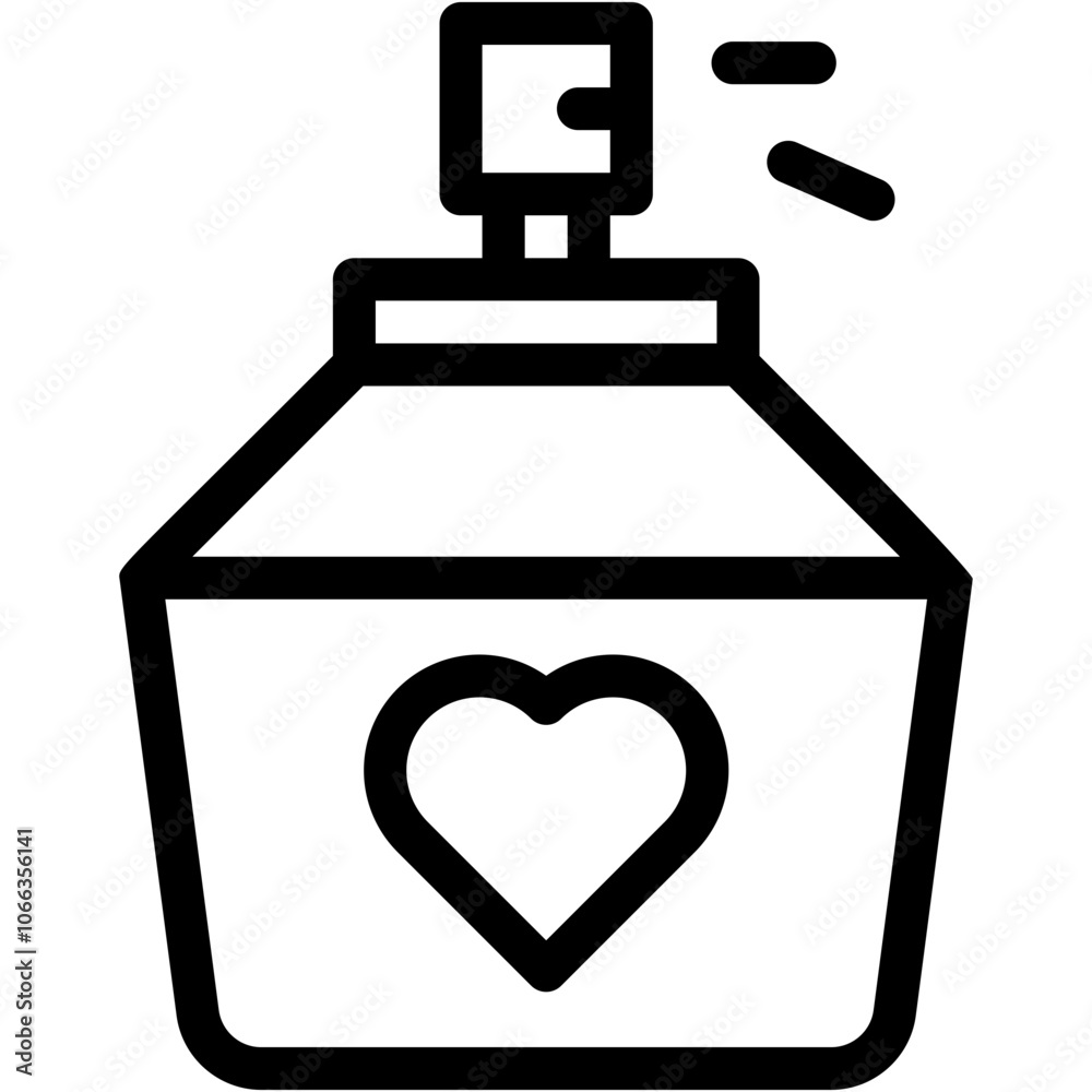 Vector Icon Perfume, Valentines Day, Scent, Cologne, Perfume Vector Icon Perfume, Valentines Day, Scent, Cologne, Perfume