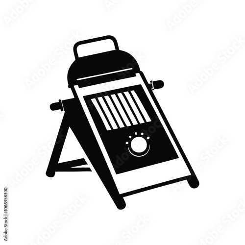 mandoline slicer silhouette design for kitchen tools vector
