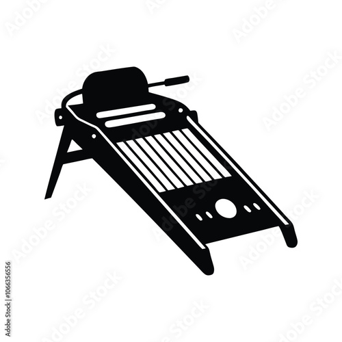 mandoline slicer silhouette design for kitchen tools vector
