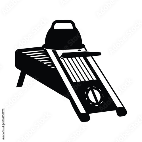 mandoline slicer silhouette design for kitchen tools vector
