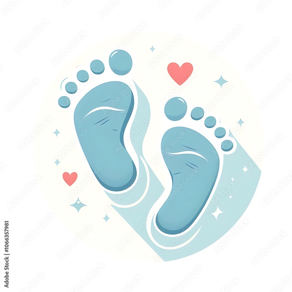 Flat illustration of animal paw, human feet for graphics resource, tracks for tracing, feet face Flat illustration of animal paw, human feet for graphics resource, tracks for tracing, feet face