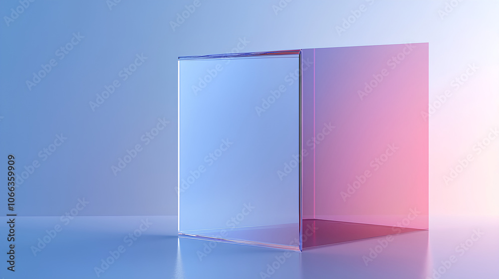 Transparent gradient glass background Transparent gradient glass background