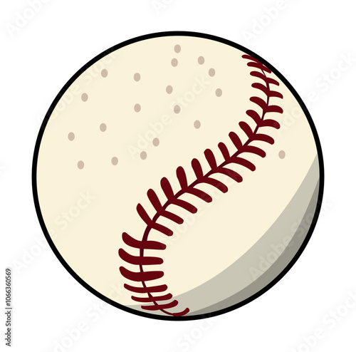 Cartoon Base Ball Vector Illustration