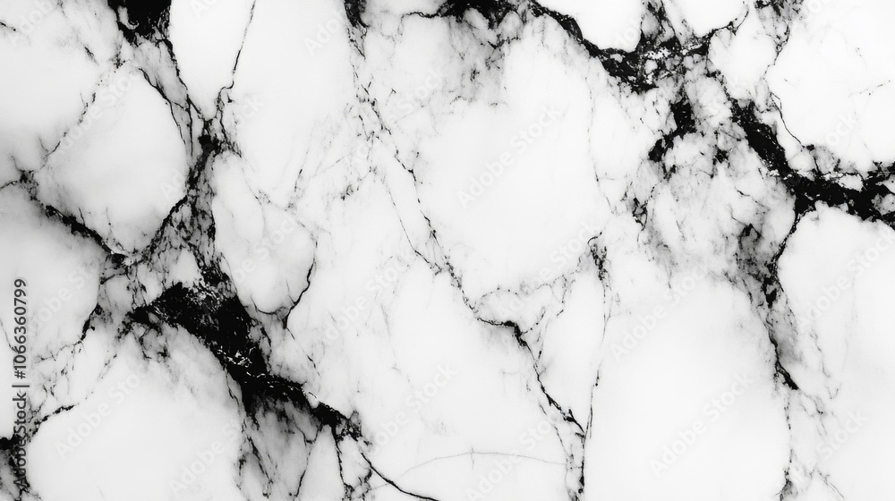 Close-up Texture of White Marble with Black Veins Close-up Texture of White Marble with Black Veins