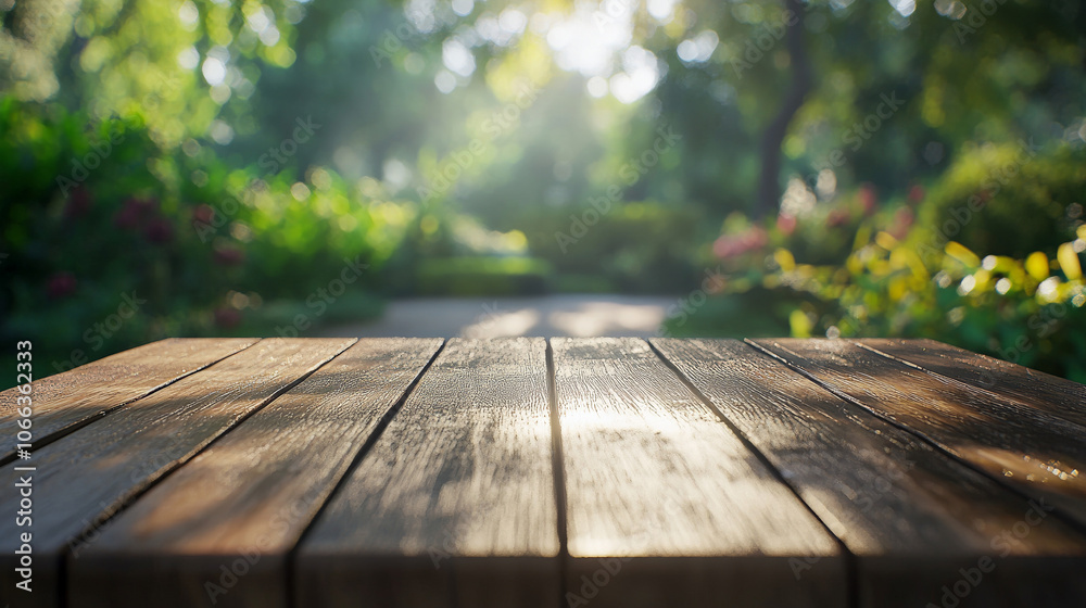 wooden table with nature wooden table with nature