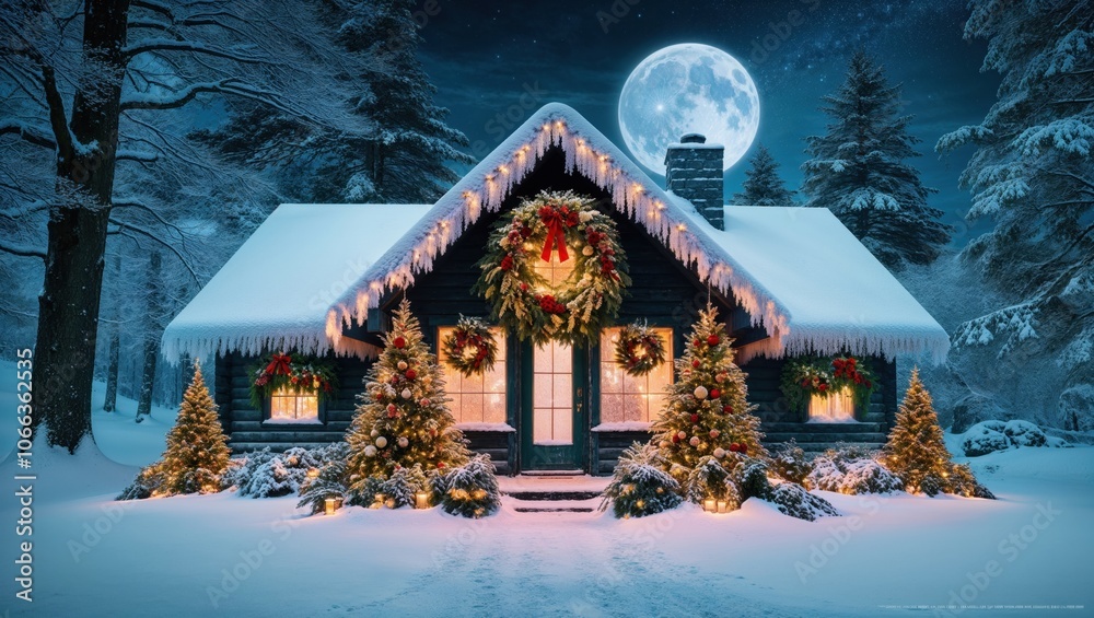 christmas house in the forest christmas house in the forest