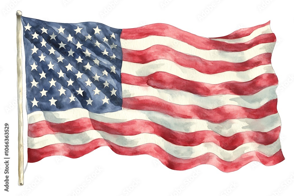 Fototapeta premium Grungy distressed stars and stripes flag of the USA