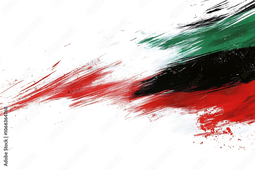 brush painted flag United Arab Emirates. Hand drawn style flag of United Arab Emirates brush painted flag United Arab Emirates. Hand drawn style flag of United Arab Emirates