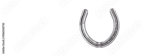 Ein Hufeisen auf weisem Hintergrund