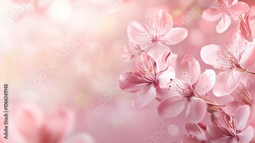 Pink backdrop featuring spring flowers framed space for text Ideal for creating a greeting card for any special occasion