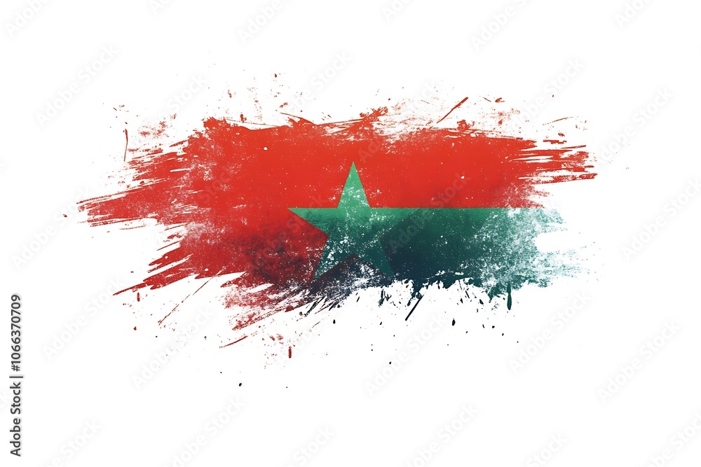 Morocco Flag painted on grunge wall-3D illustration Morocco Flag painted on grunge wall-3D illustration