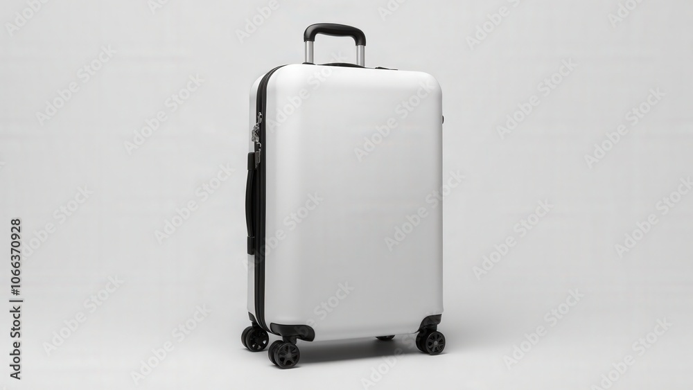 Blank custom luggage cover mockup, featuring a fitted cover on medium-sized luggage, ideal for designs Blank custom luggage cover mockup, featuring a fitted cover on medium-sized luggage, ideal for designs