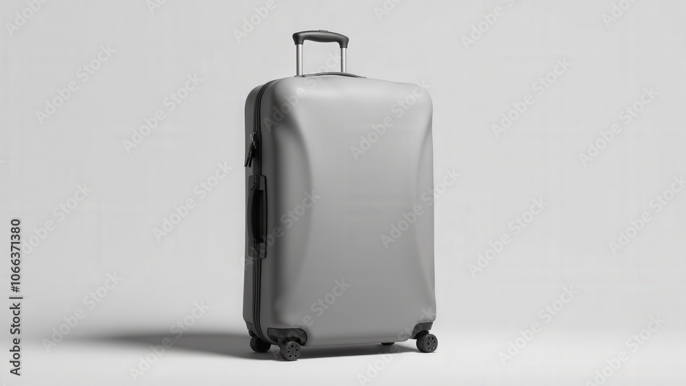Clean suitcase protector mockup with blank surface, tight fit on medium suitcase, displayed on a plain background Clean suitcase protector mockup with blank surface, tight fit on medium suitcase, displayed on a plain background