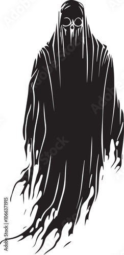 Mysterious Hooded Figure In Dark Cloak,ghost Vector Files
