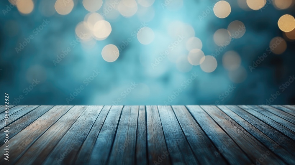 Soft sapphire bokeh with a blurred effect suitable for wooden stage events Soft sapphire bokeh with a blurred effect suitable for wooden stage events