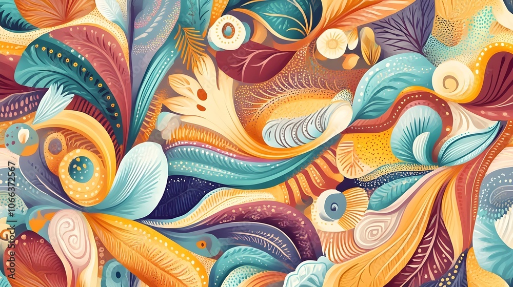Abstract Floral Pattern Design Abstract Floral Pattern Design