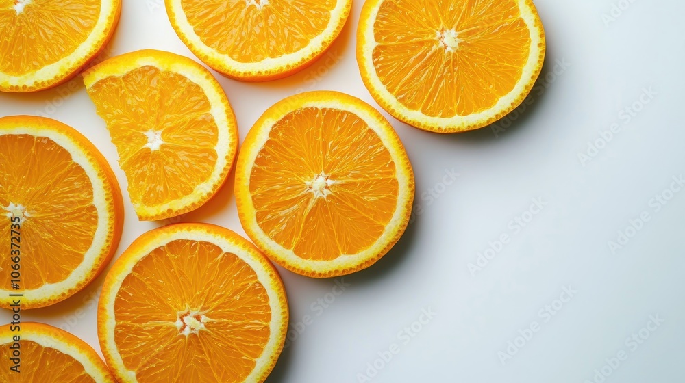 Sliced orange on a white background isolated Sliced orange on a white background isolated